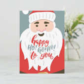 Jolly Ho Ho Ho Santa Christmas Greeting Flat Feestdagenkaart (Staand voorkant)