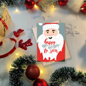 Jolly Ho Ho Ho Santa Christmas Greeting Flat Feestdagenkaart