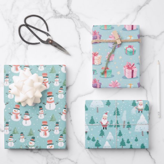 Jolly Holiday Christmas Inpakpapier Vel (Voorkant)