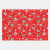 Jolly Holiday Jumble Green Inpakpapier Vel (Voorkant 2)