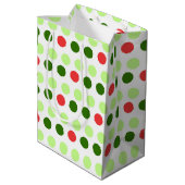 Jolly Holiday Polka Dot Medium Cadeauzakje (Achterkant Gekanteld)