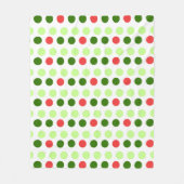 Jolly Holiday Polka Dots Fleece Deken (Voorkant)