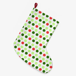 Jolly Holiday Polka Dots Grote Kerstsok