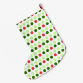Jolly Holiday Polka Dots Grote Kerstsok (Achterkant (Hangend))