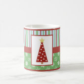 Jolly Holiday Red Polka Dot Tree Kerstmis Koffiemok (Center)