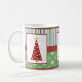 Jolly Holiday Red Polka Dot Tree Kerstmis Koffiemok (Links)