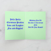 Jolly Holly Christmas Prickles Kaart (Binnen)