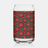 Jolly Holly Flower Christmas Design – Festive Blikvorm Glas (Rechts)
