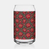 Jolly Holly Flower Christmas Design – Festive Blikvorm Glas (Links)