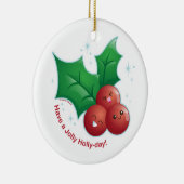 Jolly Holly Keramisch Ornament (Rechts)