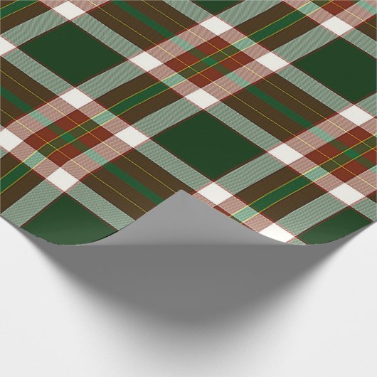 Jolly Holly plaid Cadeaupapier (Hoek)