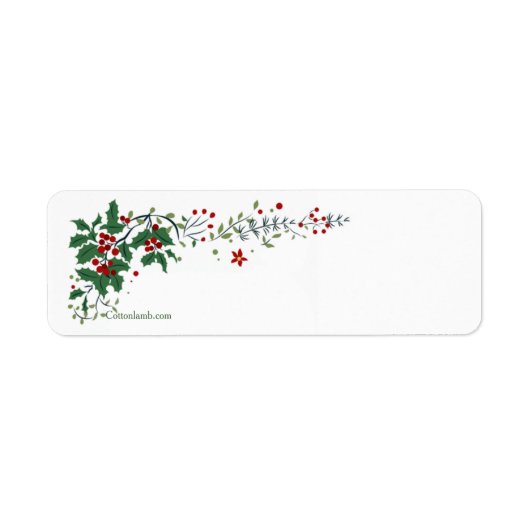Jolly Holly Retouradreslabels Etiket (Voorkant)