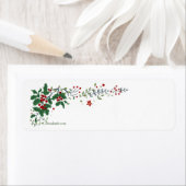 Jolly Holly Return-adreslabels Etiket (Insitu)