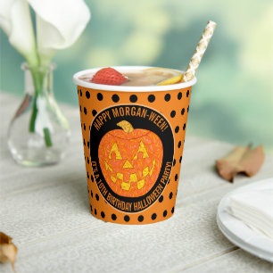 Jolly Jack O Lantern Fun Custom Happy Halloween Papieren Bekers