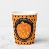 Jolly Jack O Lantern Fun Custom Happy Halloween Papieren Bekers (Achterkant)