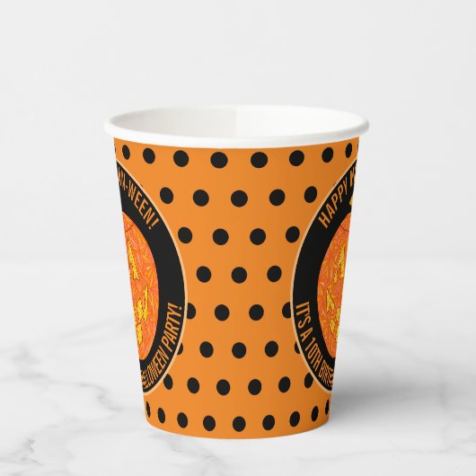 Jolly Jack O Lantern Fun Custom Happy Halloween Papieren Bekers (Links)