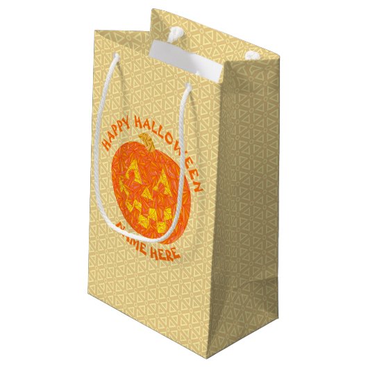 Jolly Jack O Lantern Halloween gepersonaliseerd Klein Cadeauzakje (Achterkant Gekanteld)