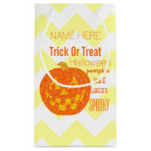 Jolly Jack O Lantern Halloween Party Chevron Klein Cadeauzakje (Achterkant)