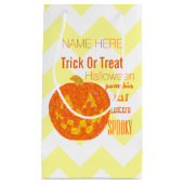 Jolly Jack O Lantern Halloween Party Chevron Klein Cadeauzakje (Voorkant)