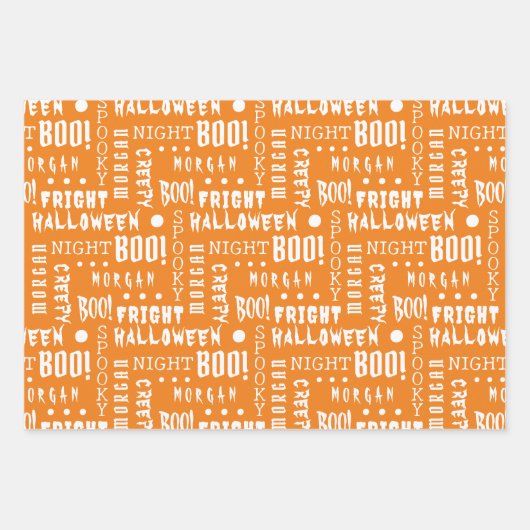 Jolly Jack O Lantern Leuk verjaardagsthema Hallowe Inpakpapier Vel (Voorkant 3)