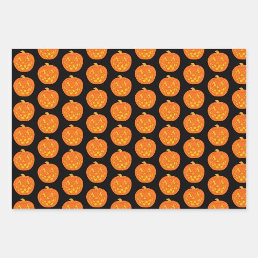 Jolly Jack O Lantern Leuk verjaardagsthema Hallowe Inpakpapier Vel (Voorkant 2)