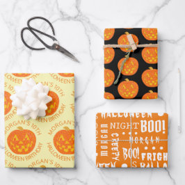 Jolly Jack O Lantern Leuk verjaardagsthema Hallowe Inpakpapier Vel