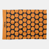 Jolly Jack O Lantern Pattern Schattige Zwart Hallo Theedoek (Horizontaal)