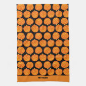 Jolly Jack O Lantern Pattern Schattige Zwart Hallo Theedoek (Verticaal)