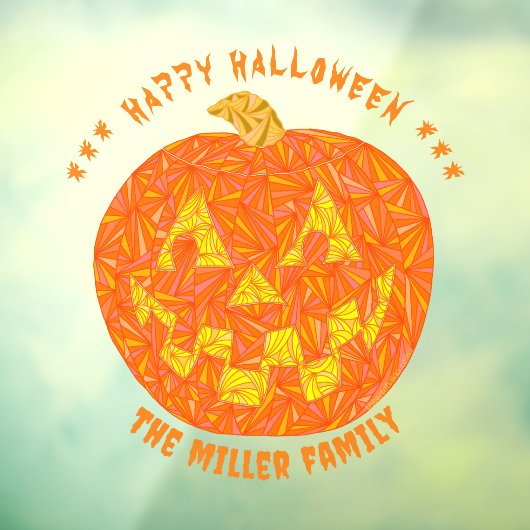 Jolly Jack O Lantern Schattige Welkom Leuk Hallowe Raamsticker (Vel 3)