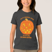 Jolly Jack O Lantern Schattigee Kinder Halloween V Tri-Blend Shirt (Voorkant)