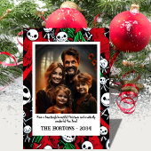 Jolly Jack O'Lantern Familiefoto Feestdagenkaart