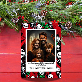 Jolly Jack O'Lantern Familiefoto Feestdagenkaart