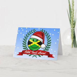 Jolly Jamaicaanse Vlag Kerststijl Feestdagen Kaart