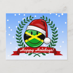 Jolly Jamaicaanse Vlag Kerststijl Feestdagenkaart