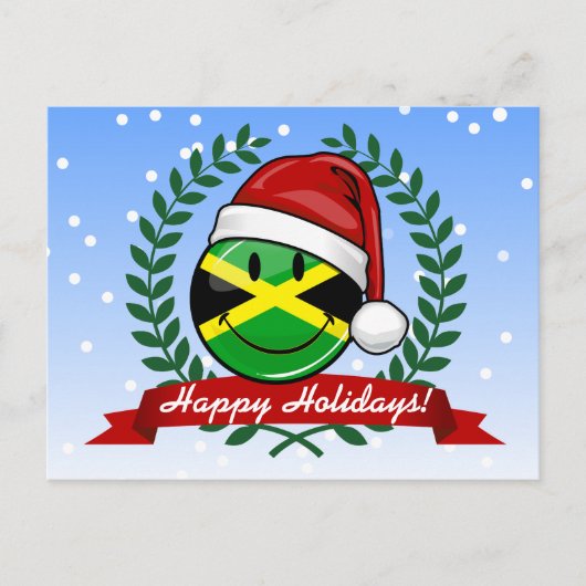 Jolly Jamaicaanse Vlag Kerststijl Feestdagenkaart (Voorkant)