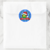 Jolly Jamaicaanse Vlag Kerststijl Ronde Sticker (Tas)