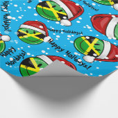Jolly Jamaican Flag KerstStyle Cadeaupapier (Hoek)