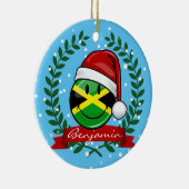 Jolly Jamaican Flag KerstStyle Keramisch Ornament (Rechts)