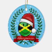 Jolly Jamaican Flag KerstStyle Keramisch Ornament (Links)