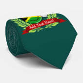 Jolly Jamaican Flag KerstStyle Stropdas (Opgerold)