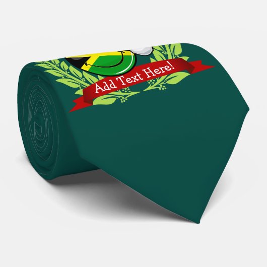 Jolly Jamaican Flag KerstStyle Stropdas (Opgerold)