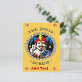 Jolly Jester Kaart, tekst toevoegen Feestdagenkaart (Staand voorkant)