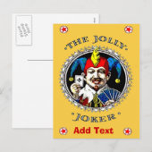 Jolly Jester Kaart, tekst toevoegen Feestdagenkaart (Voorkant / Achterkant)