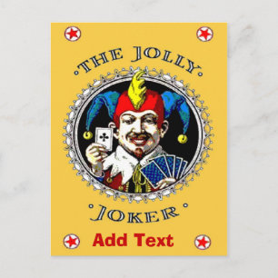 Jolly Jester Kaart, tekst toevoegen Feestdagenkaart