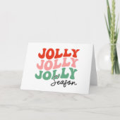 Jolly Jolly Jolly Seizoen  Retro Vakantie Typograf Kaart (Voorkant)