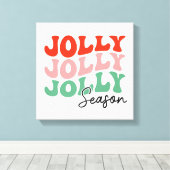 Jolly Jolly Seizoen Retro Vakantie Typografie Canvas Afdruk (Insitu (Houten vloer))