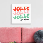 Jolly Jolly Seizoen Retro Vakantie Typografie Canvas Afdruk (Insitu (Woonkamer))