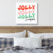 Jolly Jolly Seizoen Retro Vakantie Typografie Canvas Afdruk (Insitu (Slaapkamer))