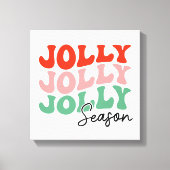Jolly Jolly Seizoen Retro Vakantie Typografie Canvas Afdruk (Voorkant)