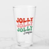 Jolly Jolly Seizoen Retro Vakantie Typografie Glas (Voorkant)